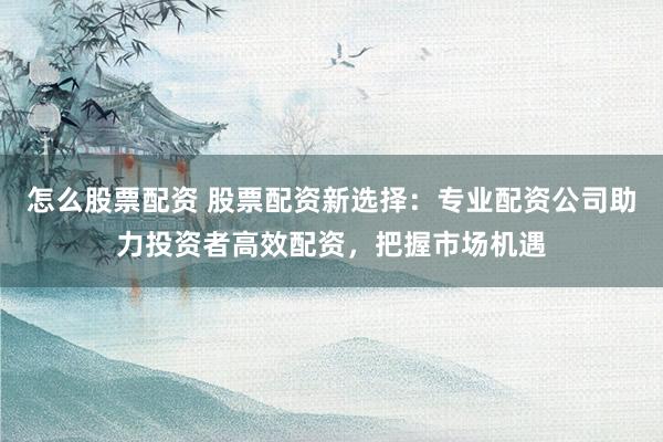 怎么股票配资 股票配资新选择：专业配资公司助力投资者高效配资，把握市场机遇